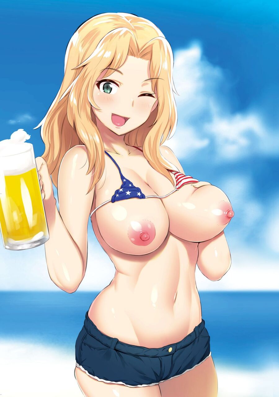 金髪の二次元エロ画像。