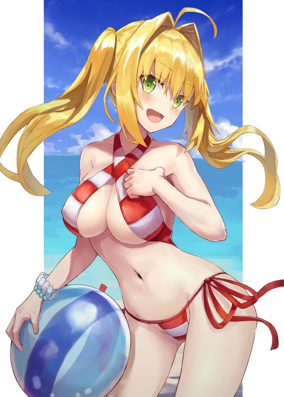金髪の二次元エロ画像。