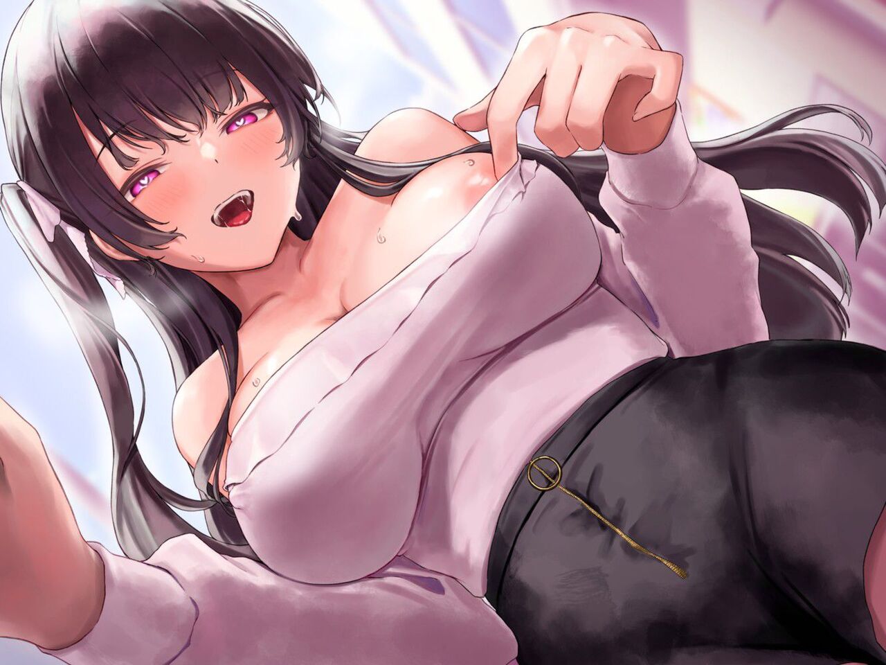 ローアングルの二次エロ画像で！