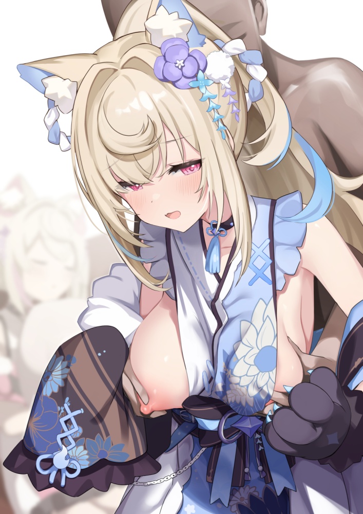 乳揉みの二次エロ画像を愛でる。