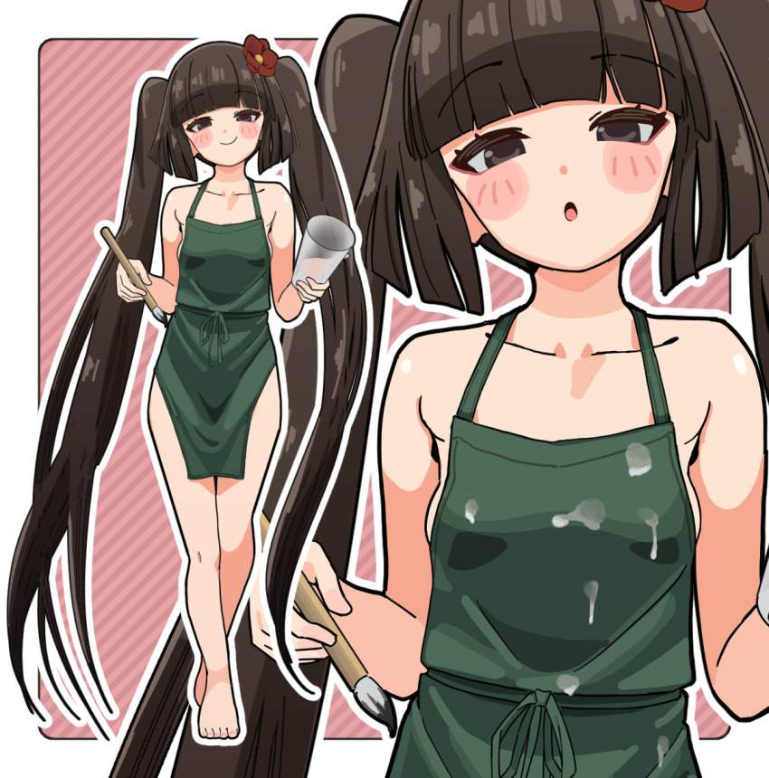 貧乳の二次元エロ画像。