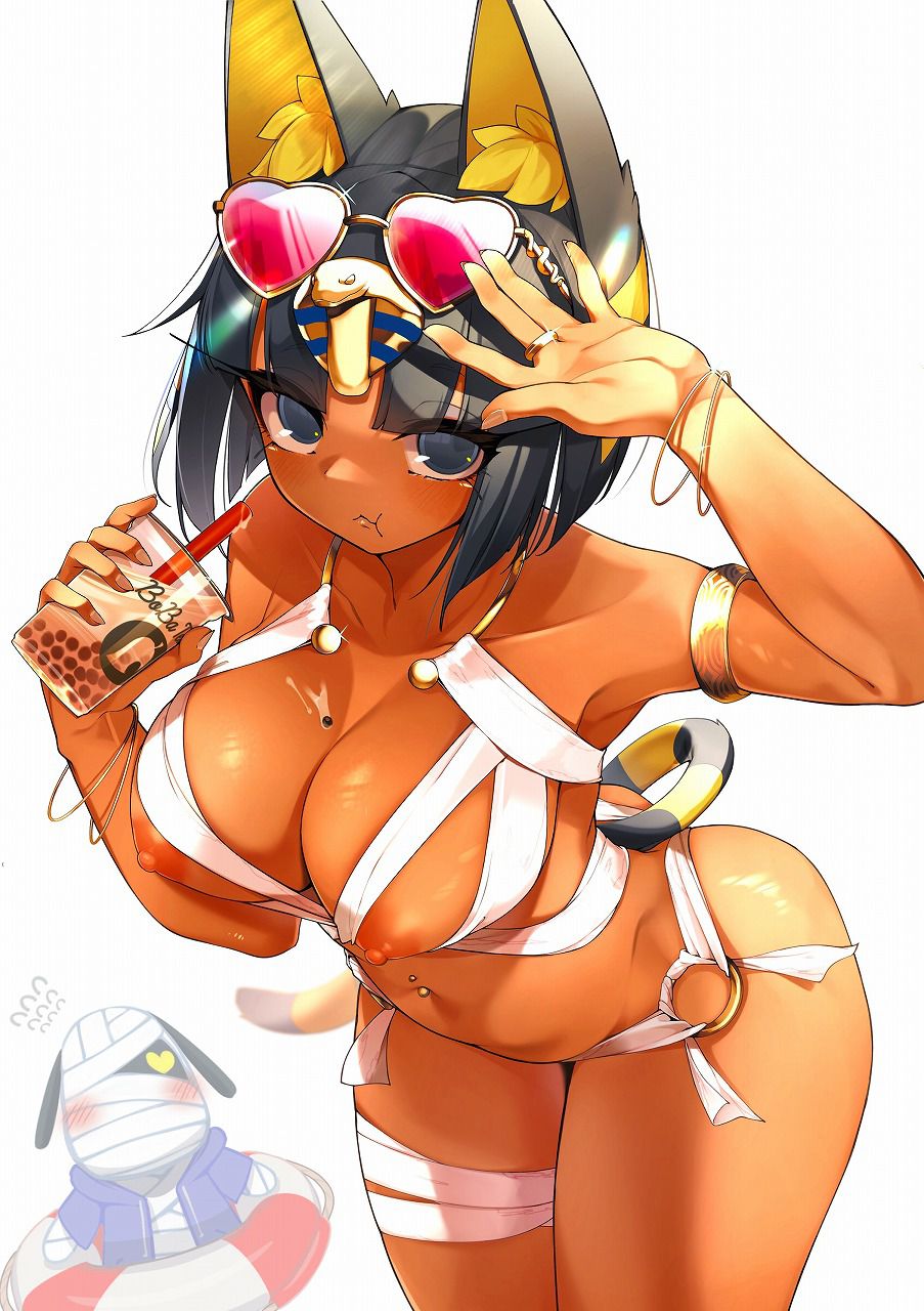 日焼け・褐色の二次元エロ画像。