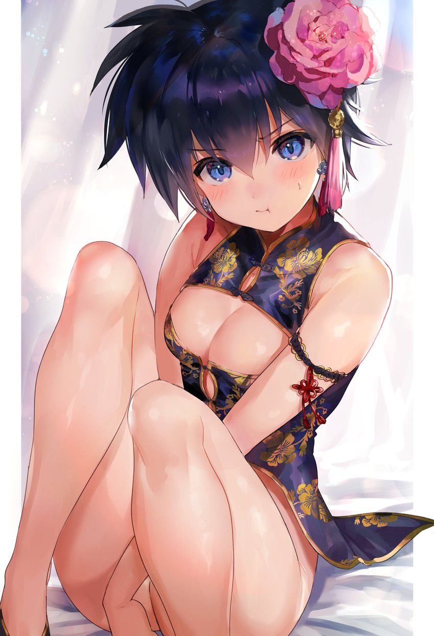 チャイナドレスの虹エロ画像
