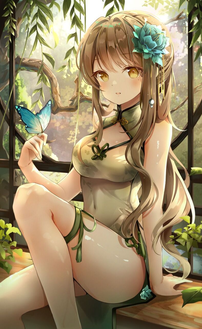 チャイナドレスの虹エロ画像
