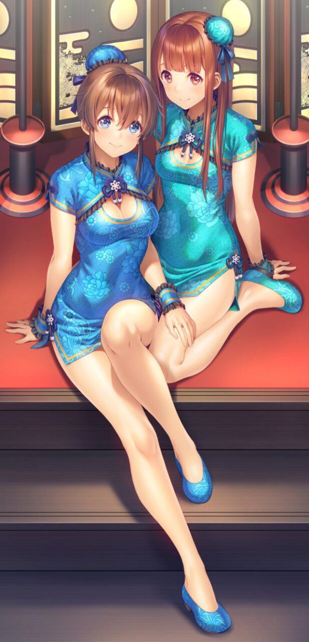 チャイナドレスの虹エロ画像