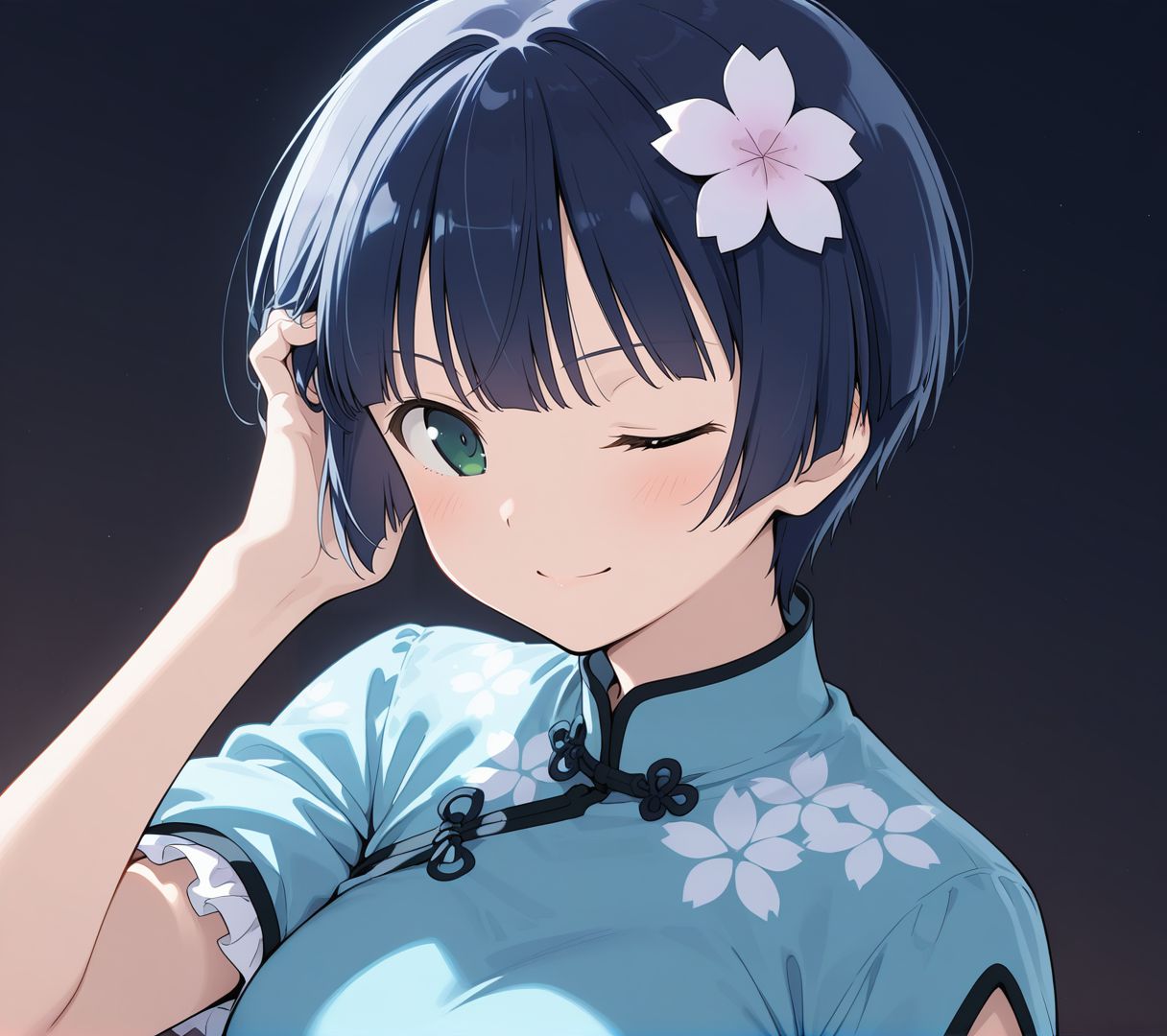 チャイナドレスの虹エロ画像