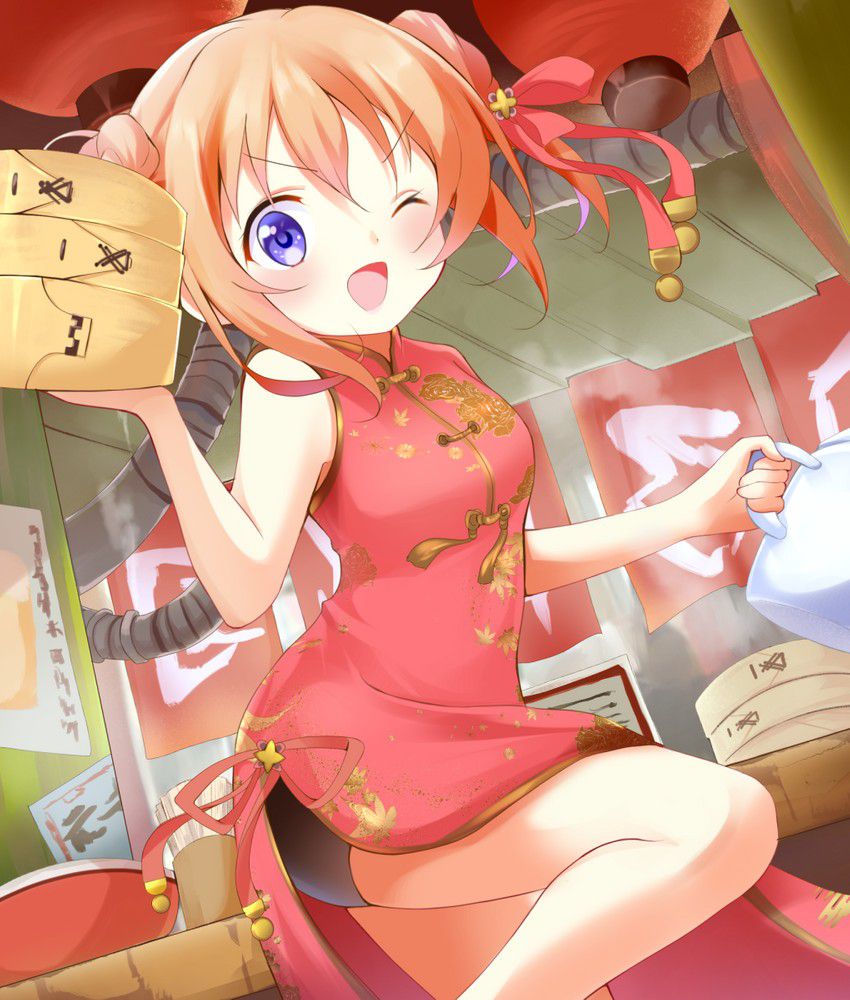 チャイナドレスの虹エロ画像