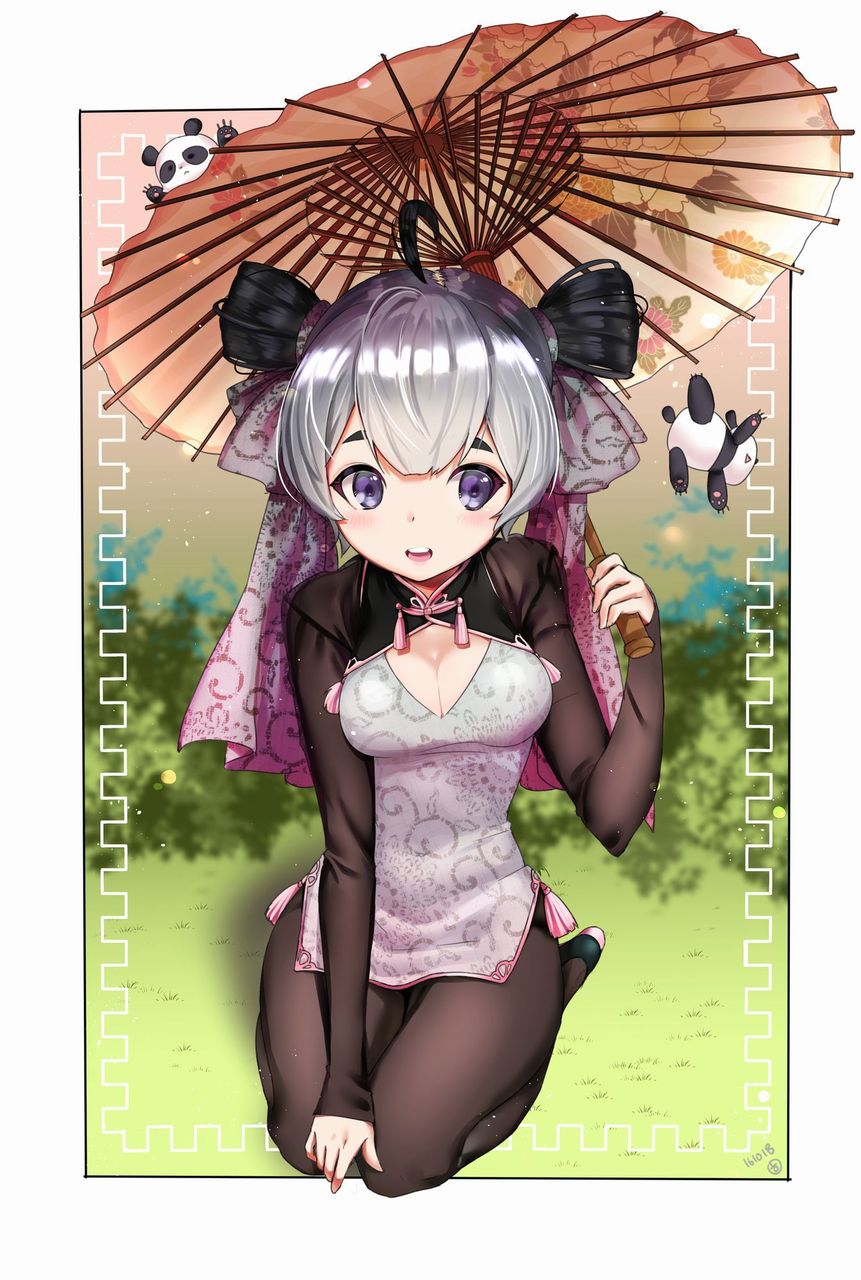 チャイナドレスの虹エロ画像