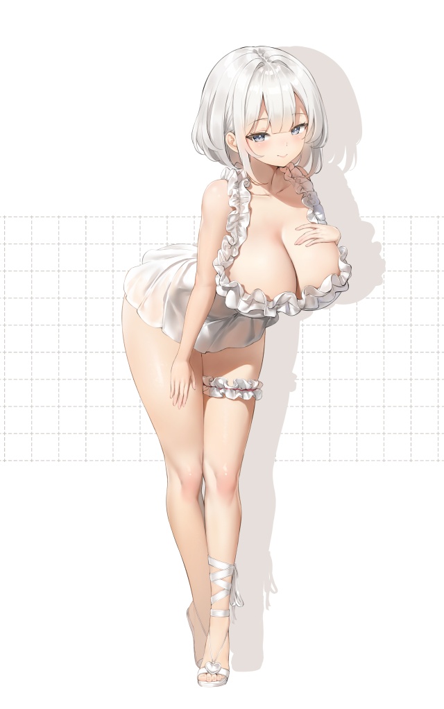 銀髪の二次フェチ画像。