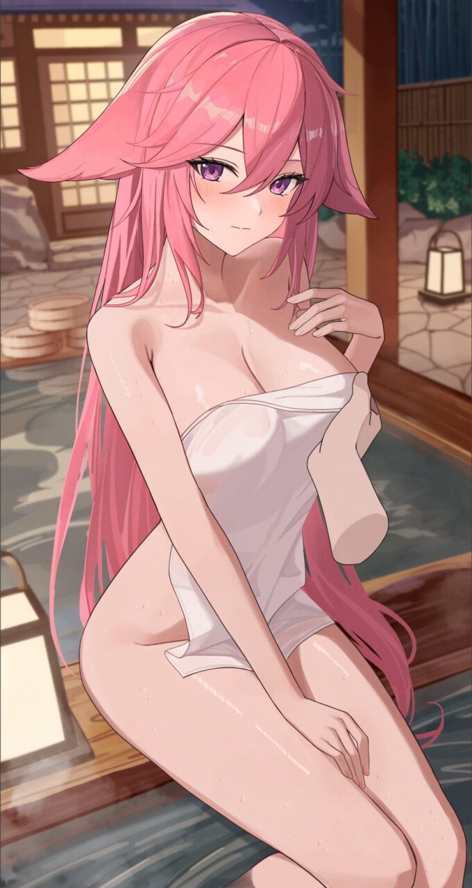 お風呂の二次元エロ画像。