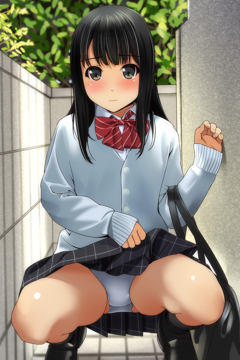 パンチラの可愛い二次元画像。