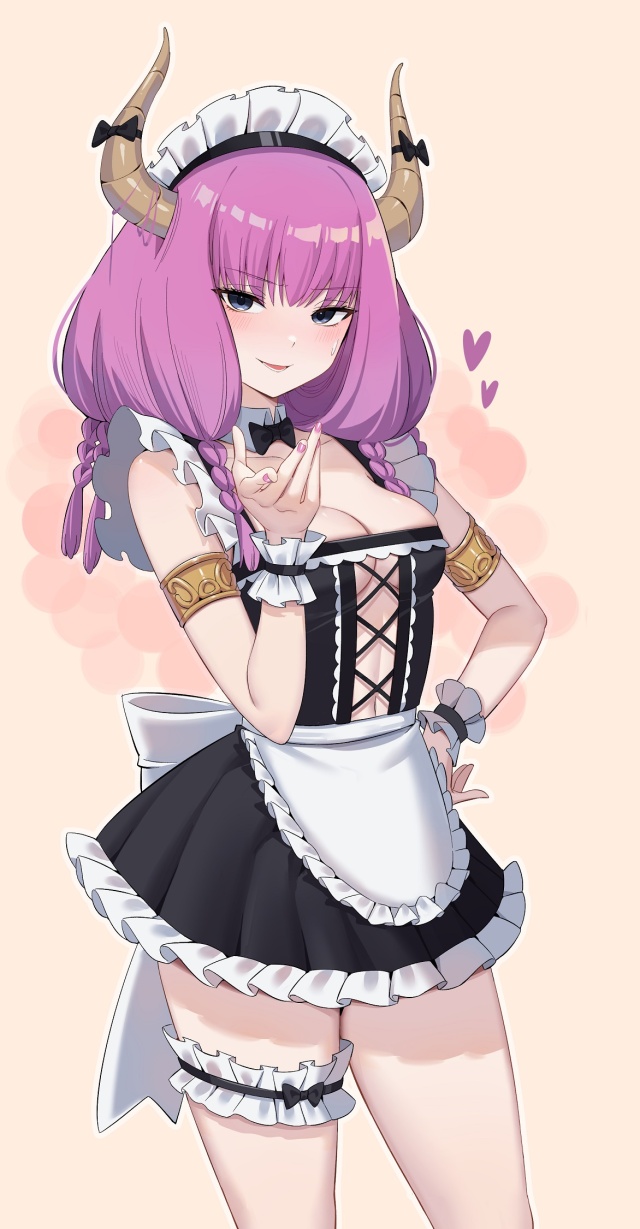 メイドの二次元エロ画像。