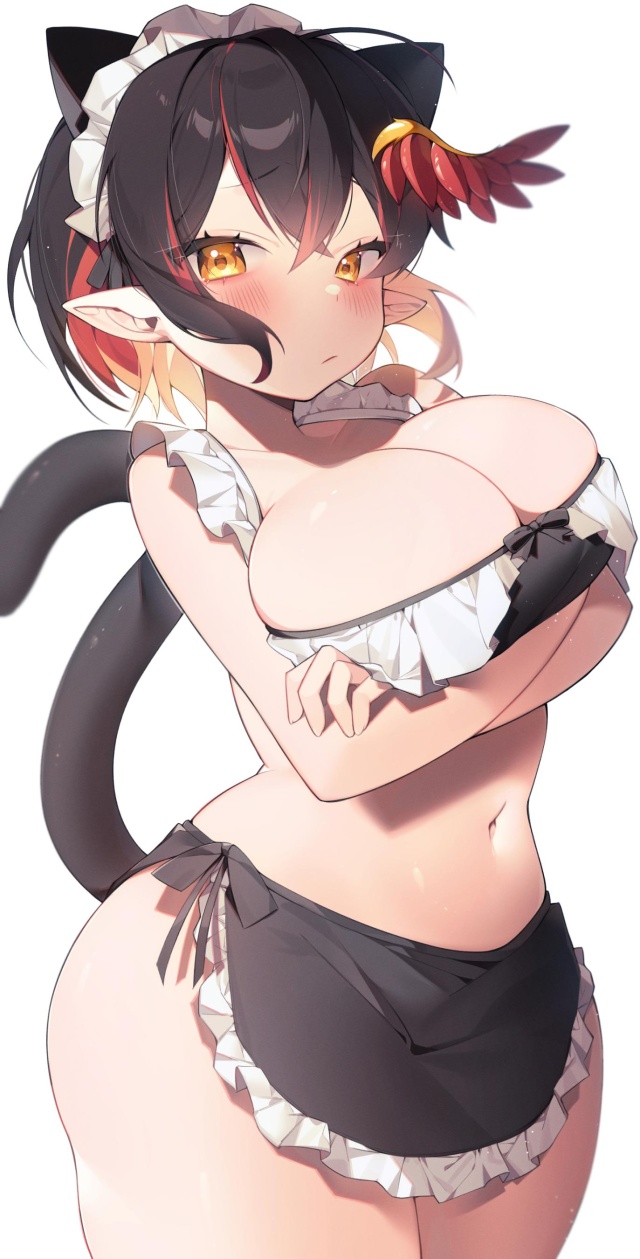 メイドの二次元エロ画像。