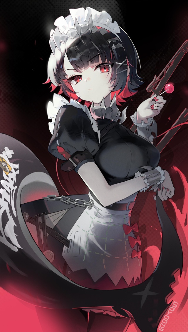 メイドの二次元エロ画像。