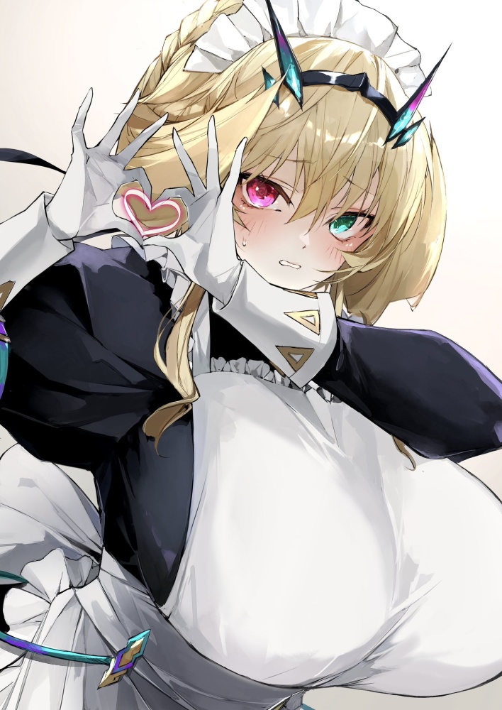メイドの二次元エロ画像。