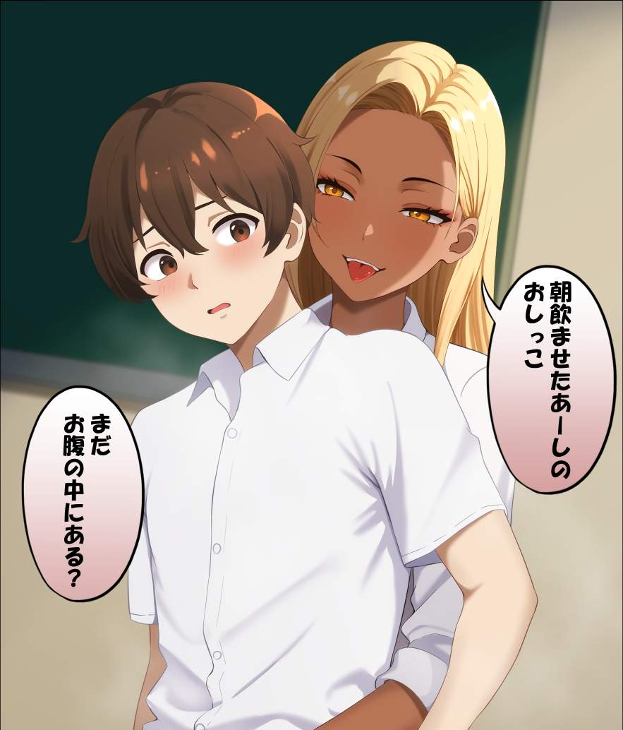 セリフ付きの萌えイラスト