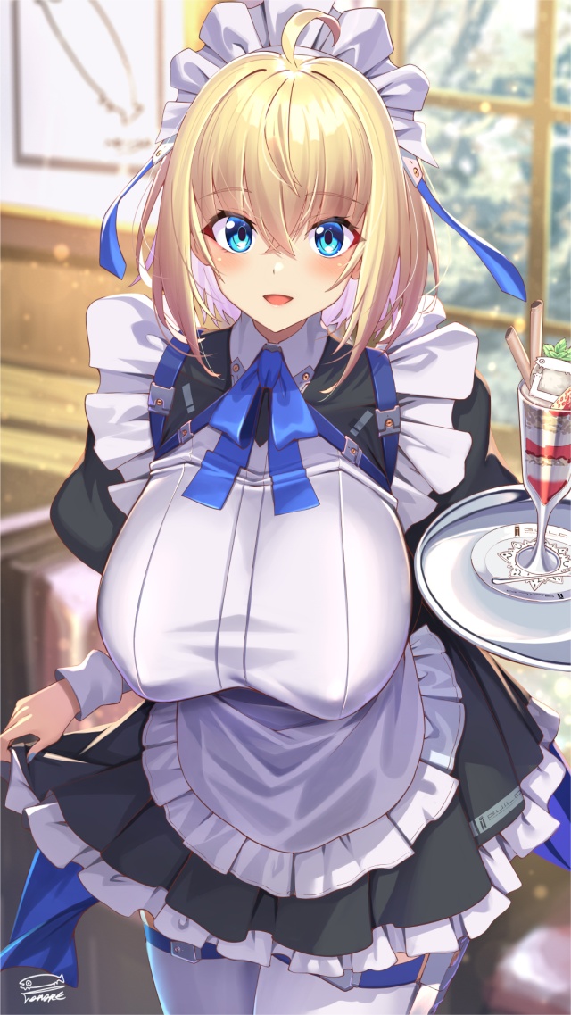 メイドの二次元エロ画像。