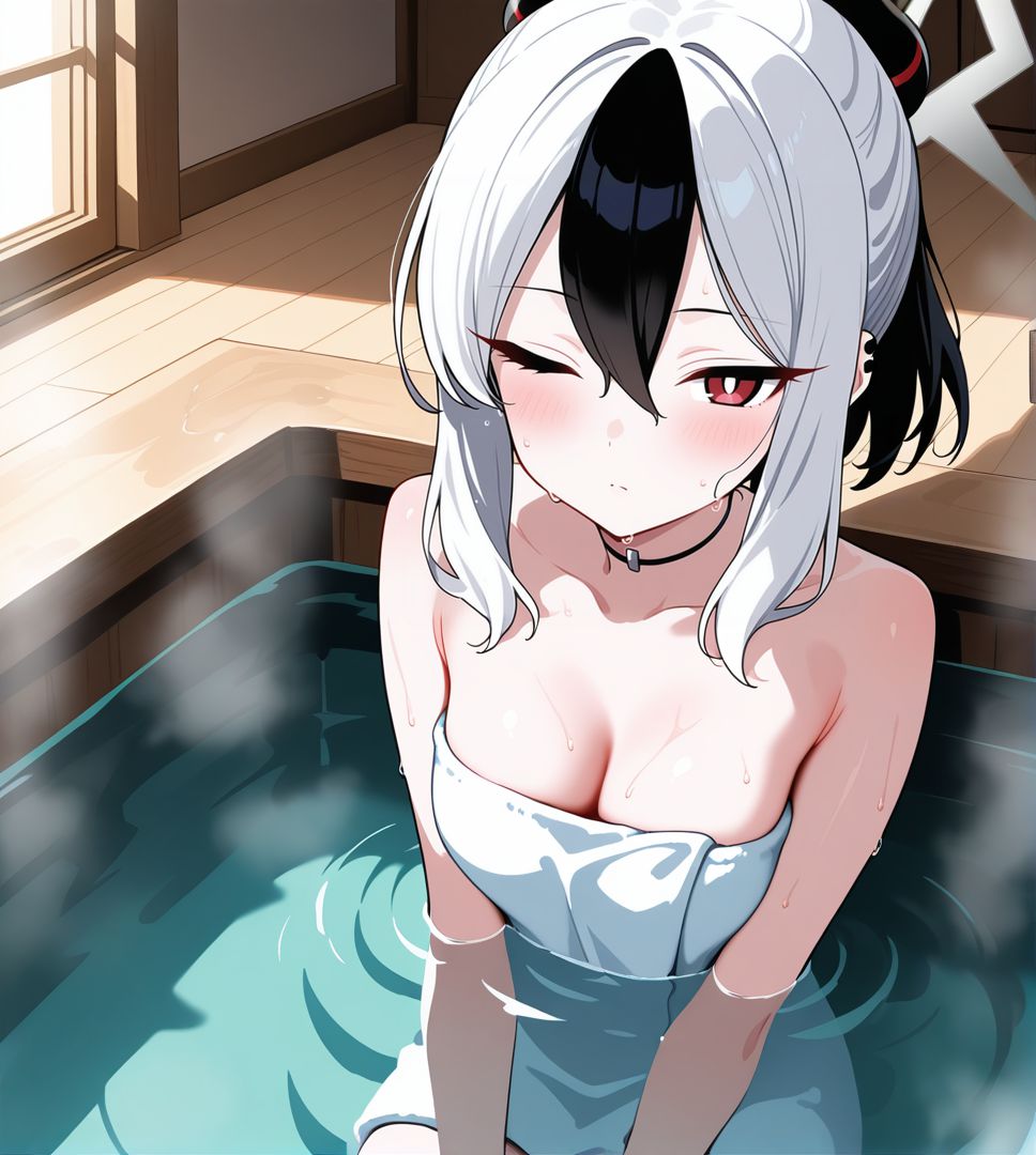 お風呂の可愛い二次元画像。