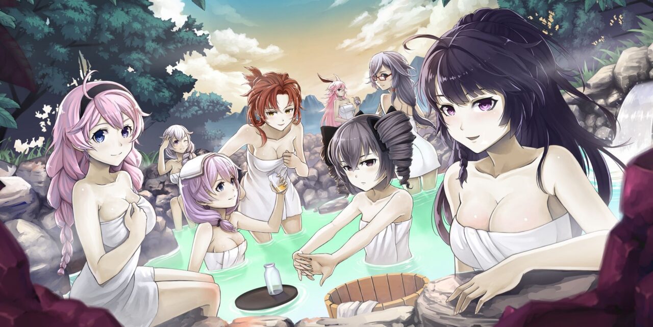 お風呂の可愛い二次元画像。