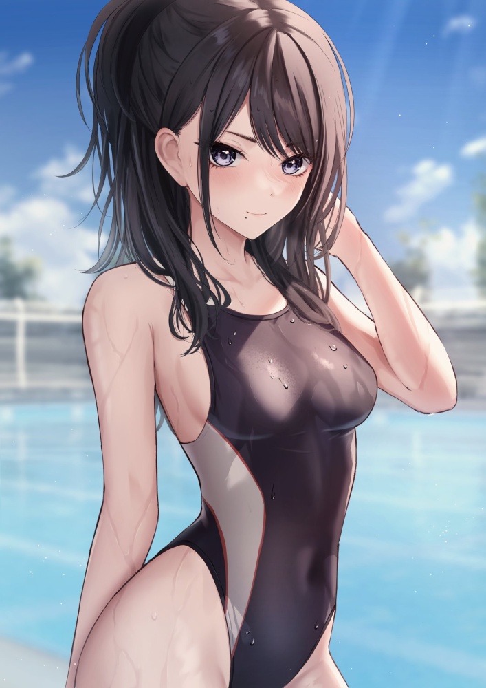 競泳水着のエロ画像を復習していく