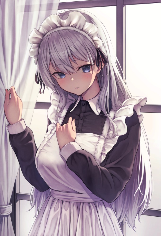 メイドの二次エロ画像を愛でる。