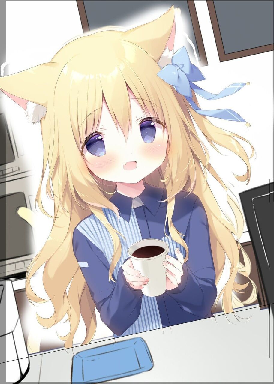 金髪の萌えイラスト