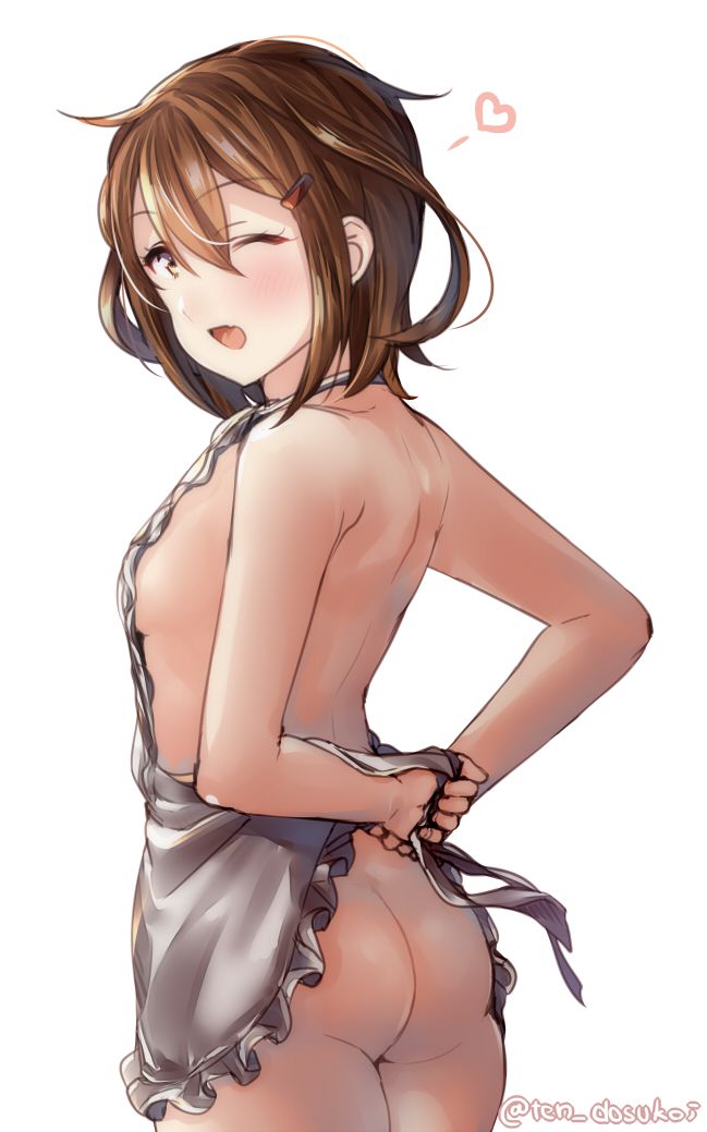 裸エプロンのエッチな魅力が分かるエロ画像