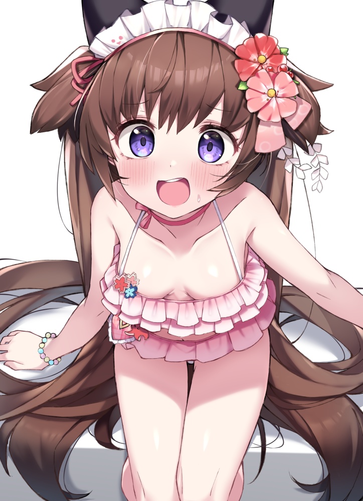 胸チラの可愛い二次元画像。