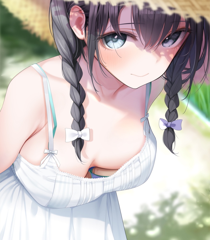 胸チラの可愛い二次元画像。