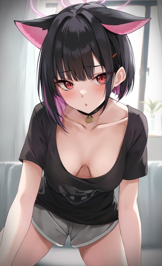 胸チラの可愛い二次元画像。