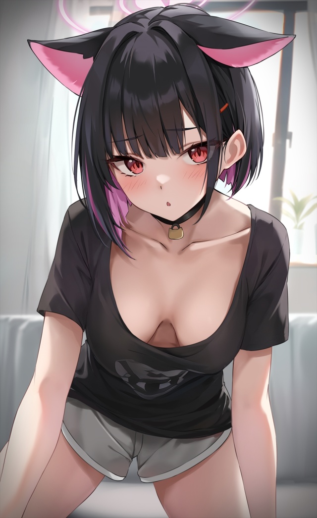 胸チラの可愛い二次元画像。