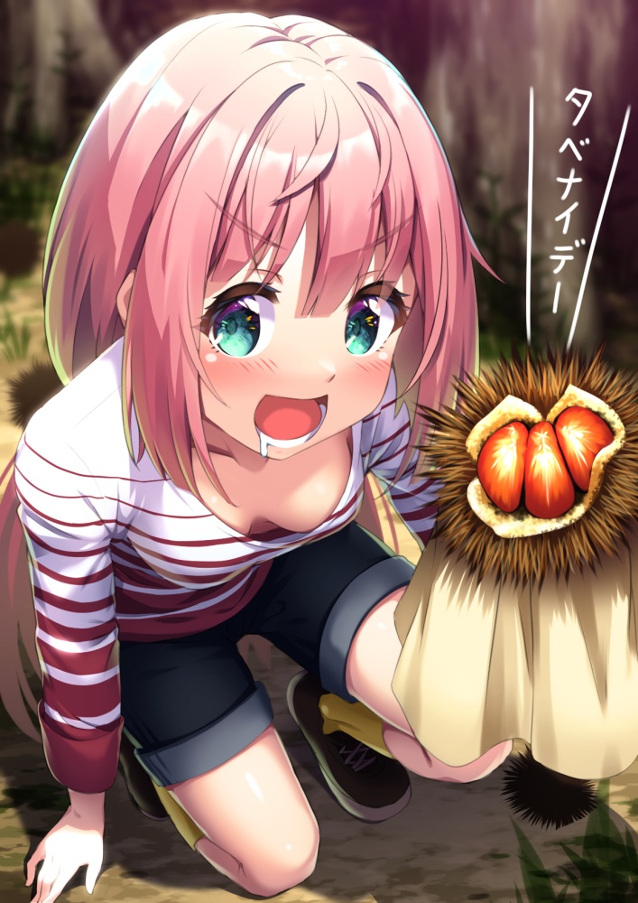胸チラの可愛い二次元画像。